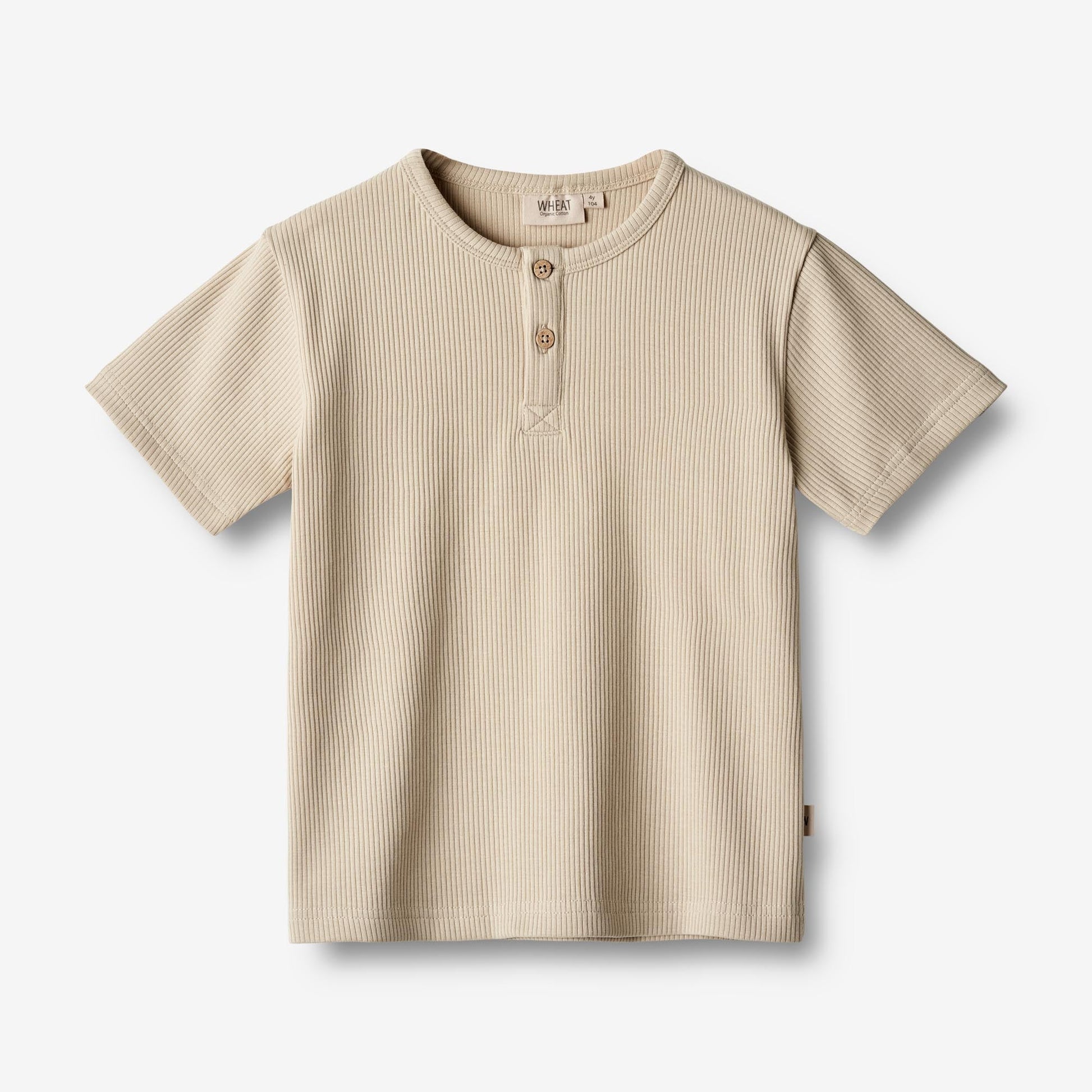 Wheat 'Lumi' Children's Rib T-Shirt - Feather Grey