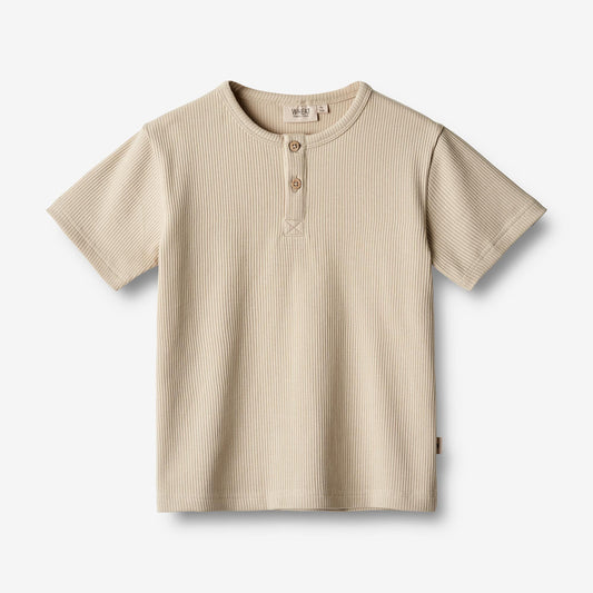 Wheat 'Lumi' Children's Rib T-Shirt - Feather Grey