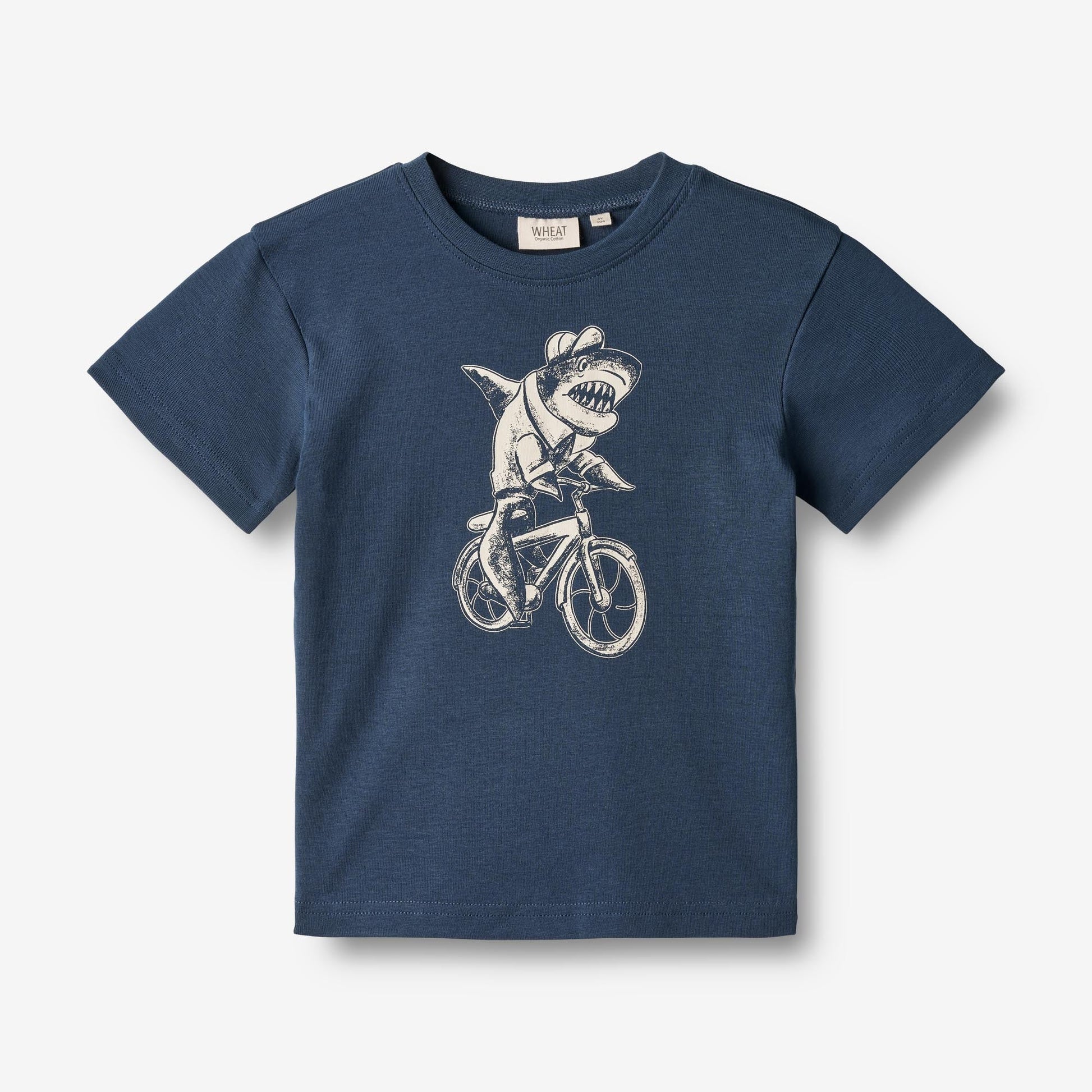 Wheat 'Kristian' Children's S/S T-Shirt - Blue Waves