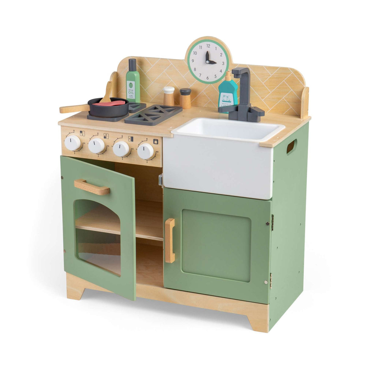 Tidlo Wooden Play Kitchen - Olive Grove