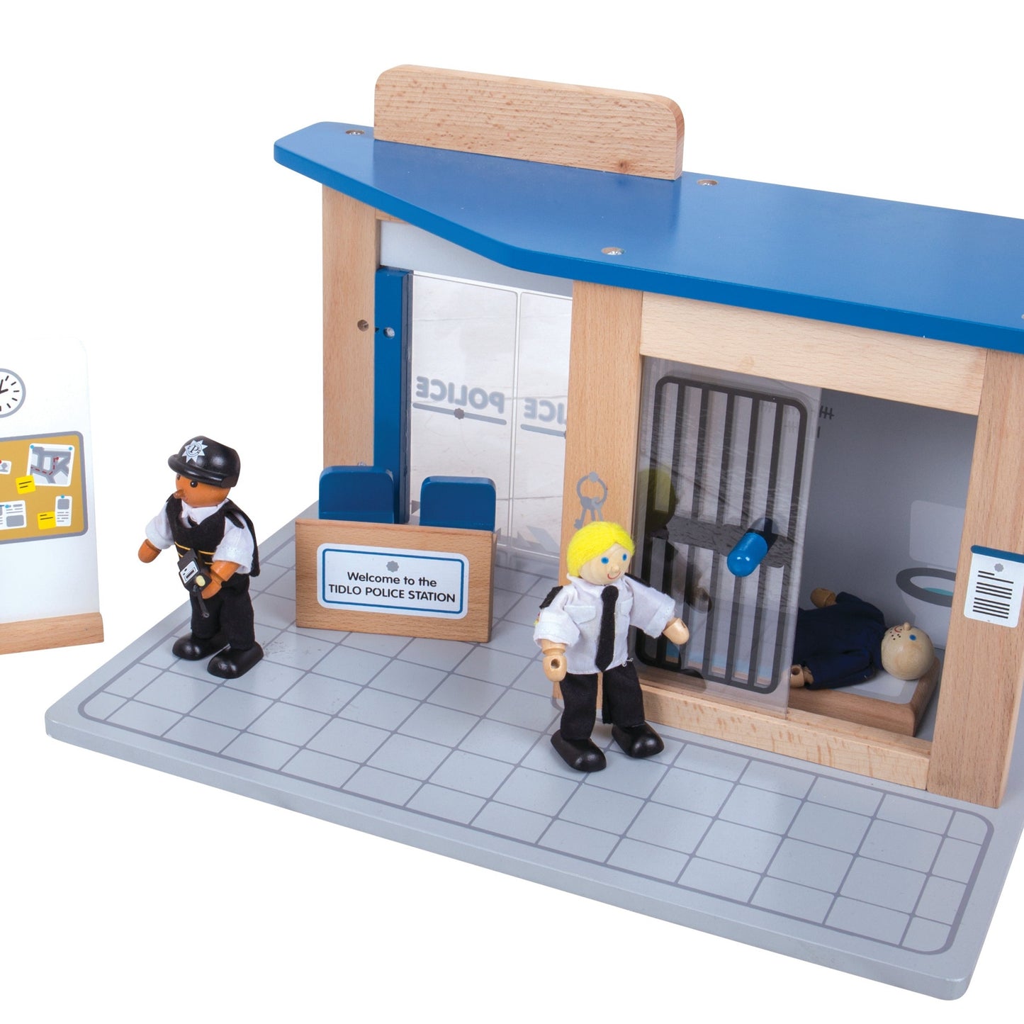 Tidlo Wooden Police Station Playset