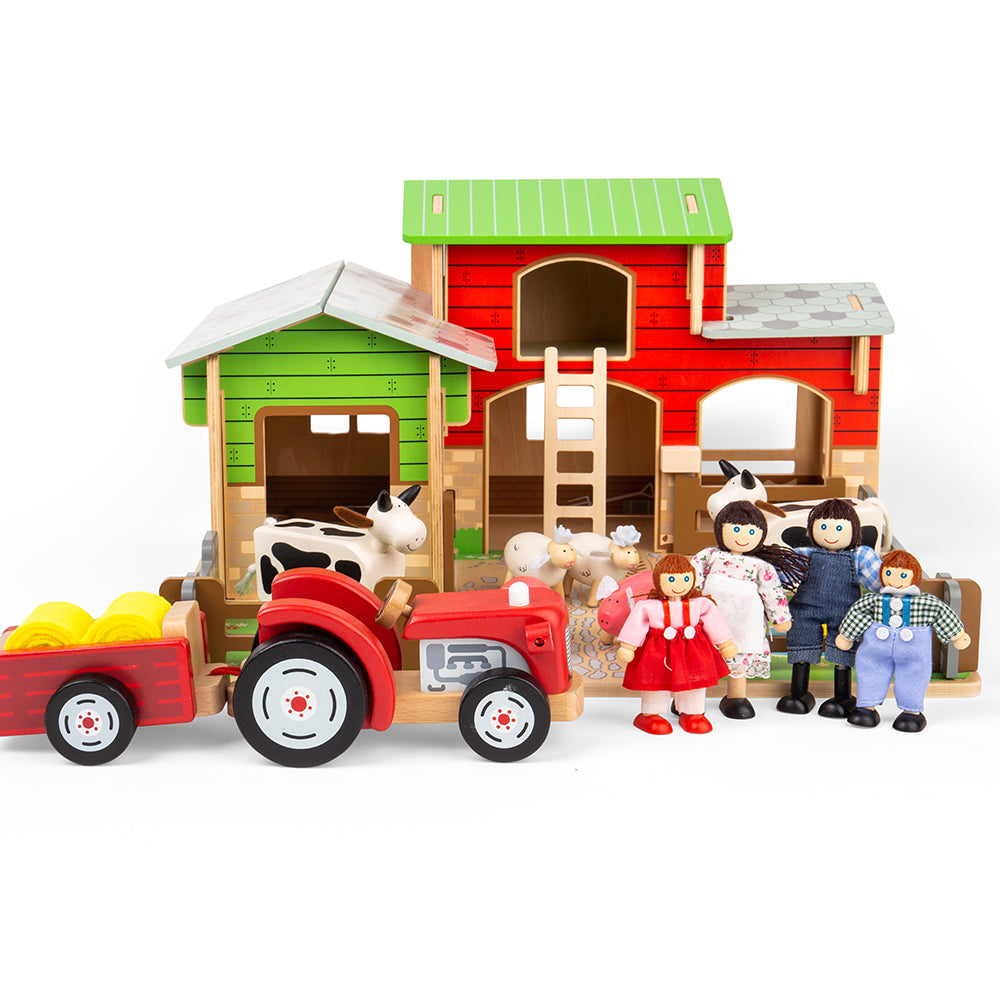 Tidlo Wooden Cobblestone Farm Toy Bundle