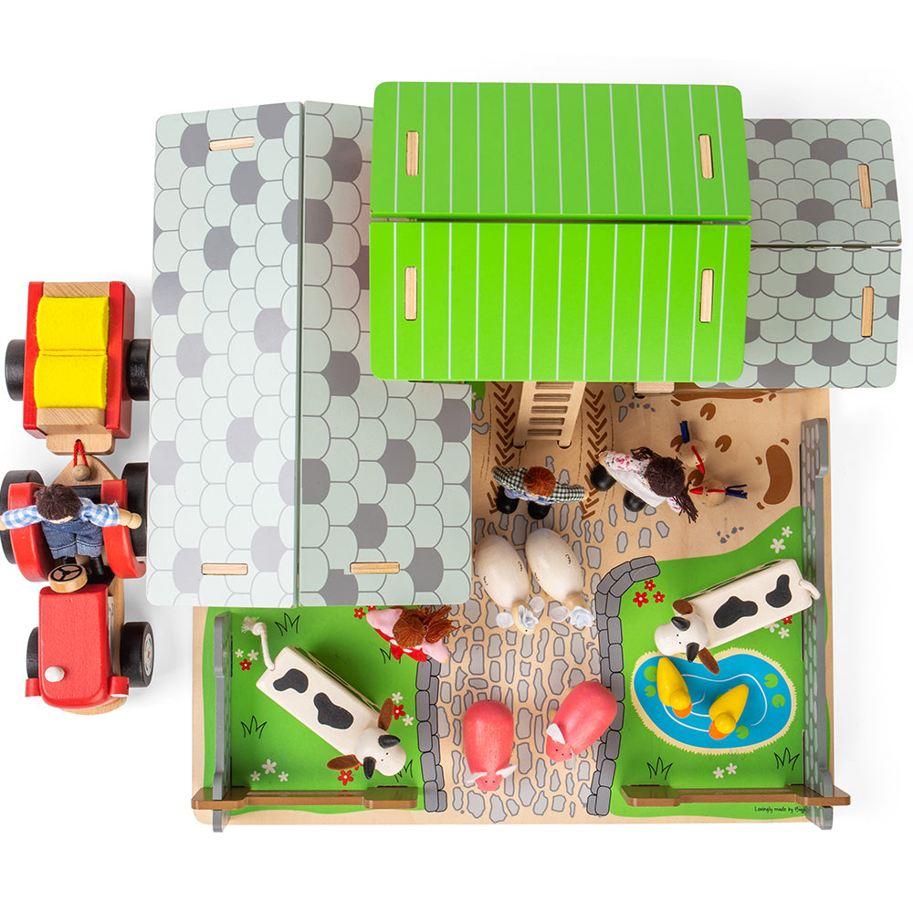 Tidlo Wooden Cobblestone Farm Toy Bundle
