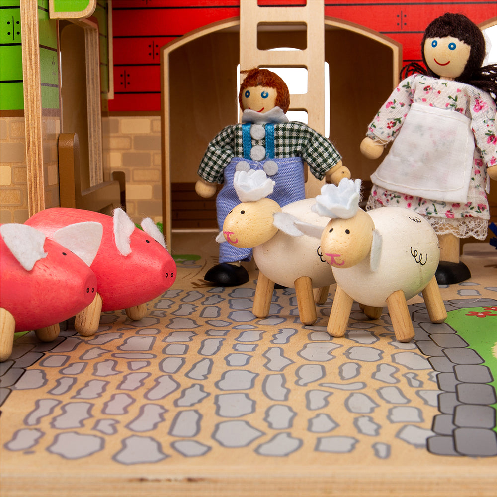 Tidlo Wooden Cobblestone Farm Toy Bundle