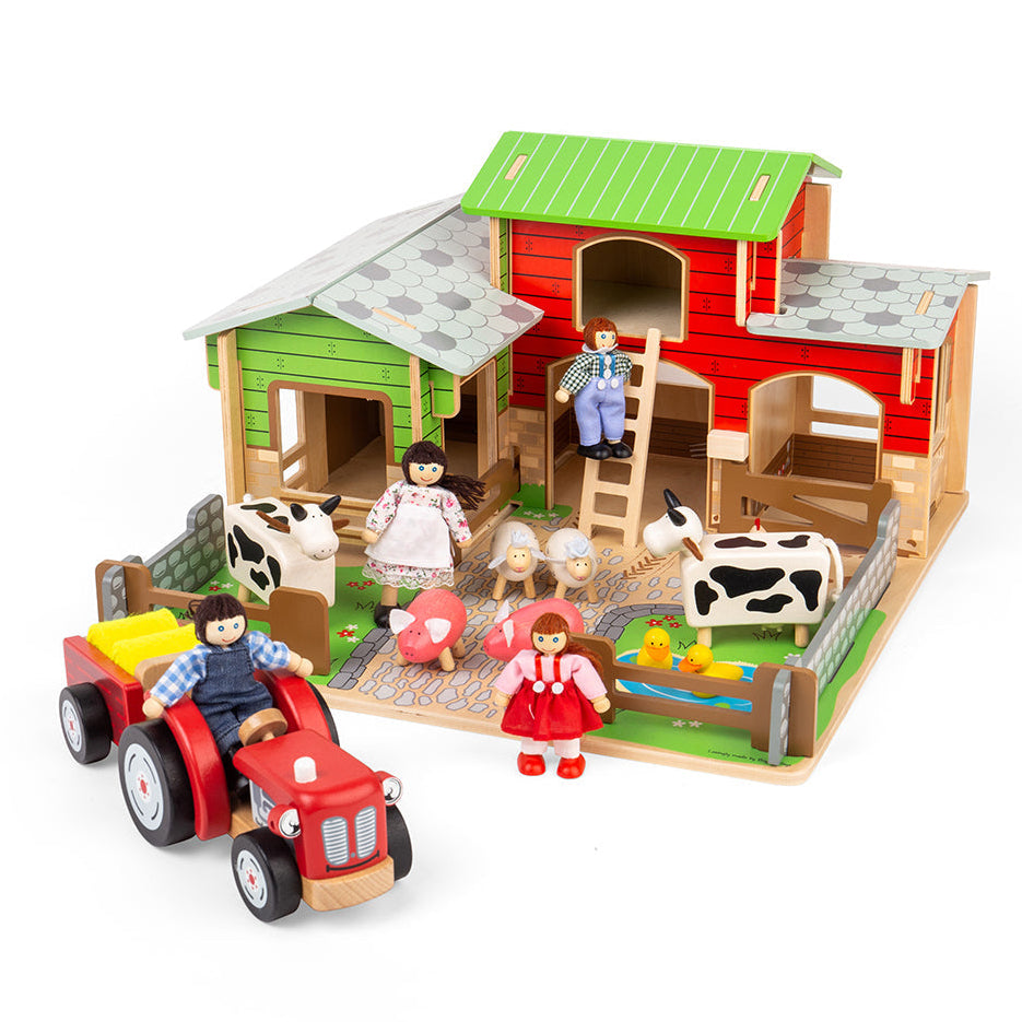 Tidlo Wooden Cobblestone Farm Toy Bundle
