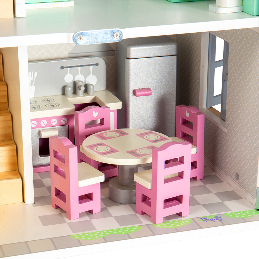 Bigjigs Wooden Summer Dolls House & Furniture