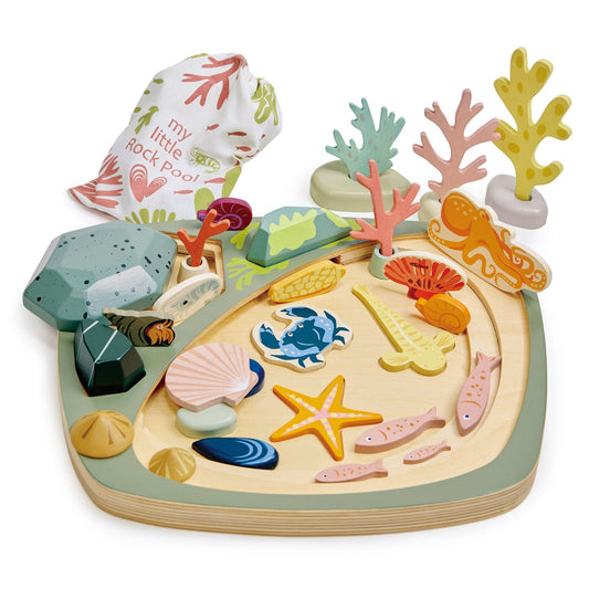 Tender Leaf Toys Wooden My Little Rock Pool Playset