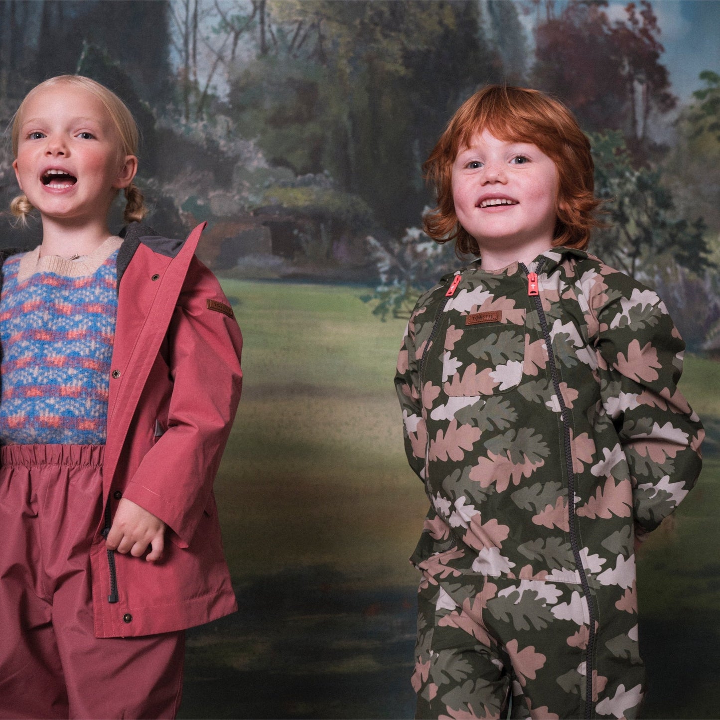 Toastie Kids Waterproof Packable Puddlesuit - Leaf Camo