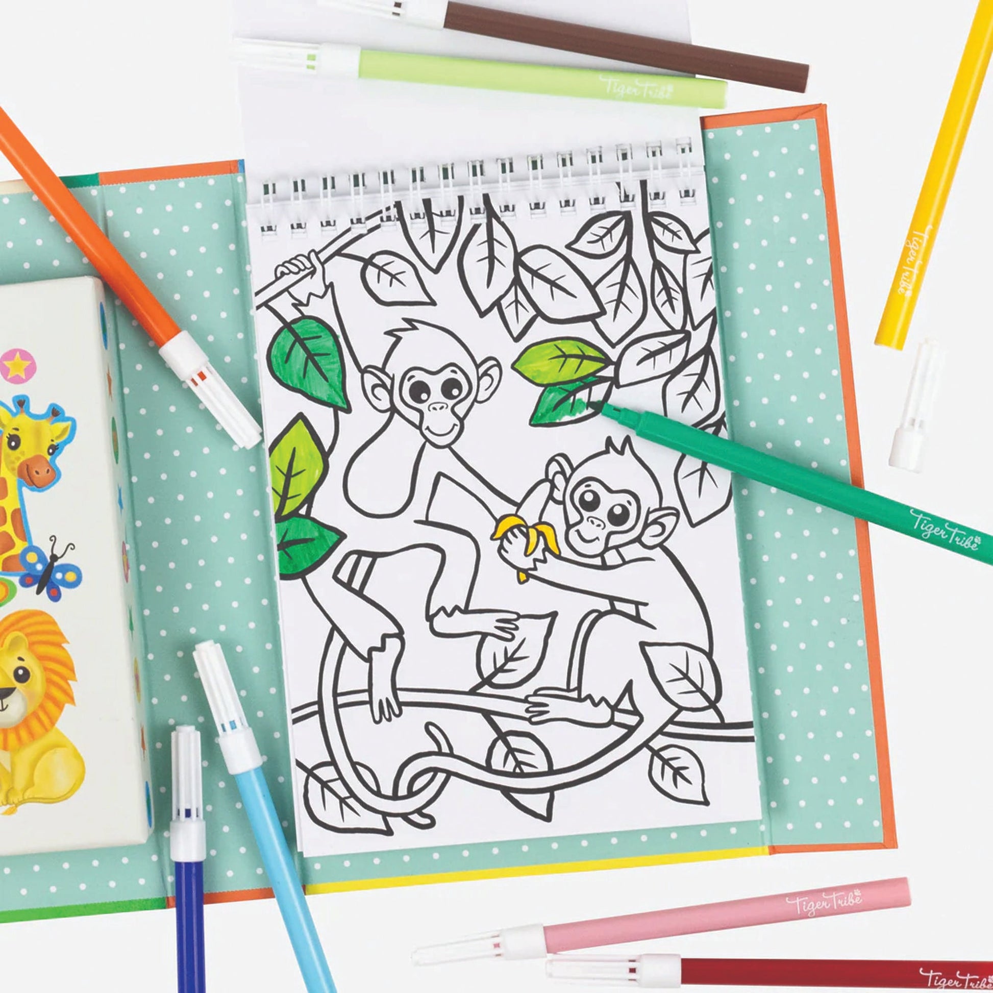 Tiger Tribe Colouring Set - Zoo