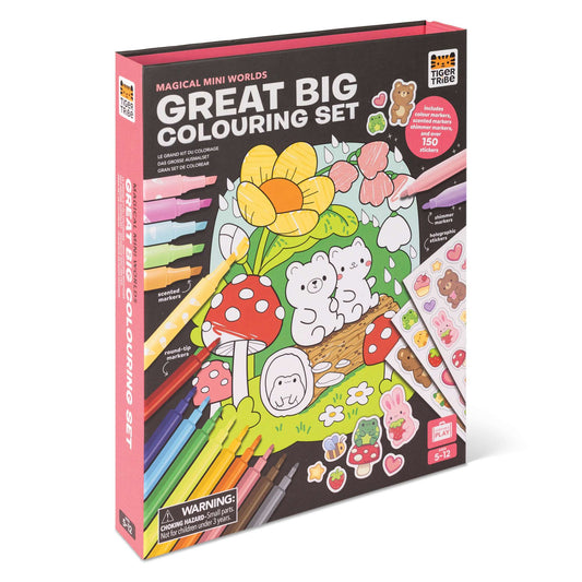Tiger Tribe Great Big Colouring Set - Magical Mini Worlds