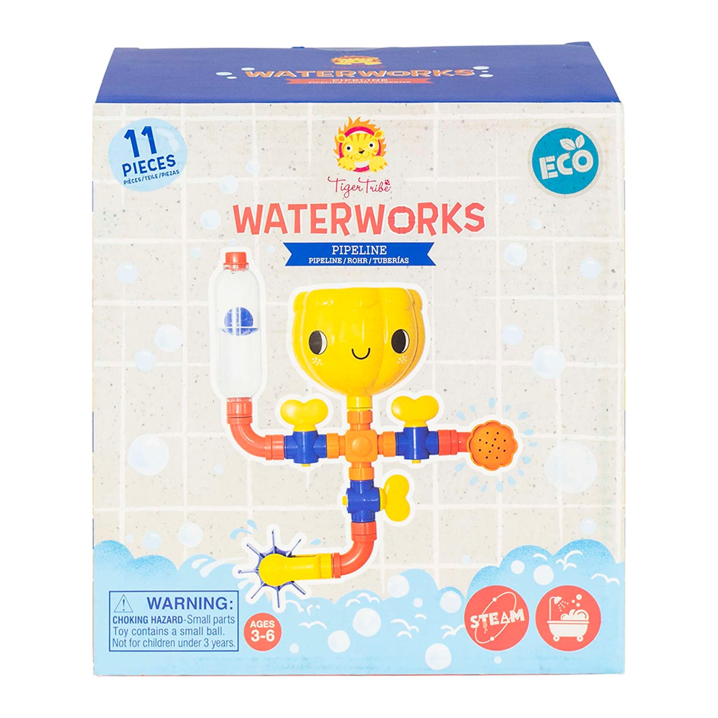 Tiger Tribe ECO Pipeline Waterworks Bath Toy Set