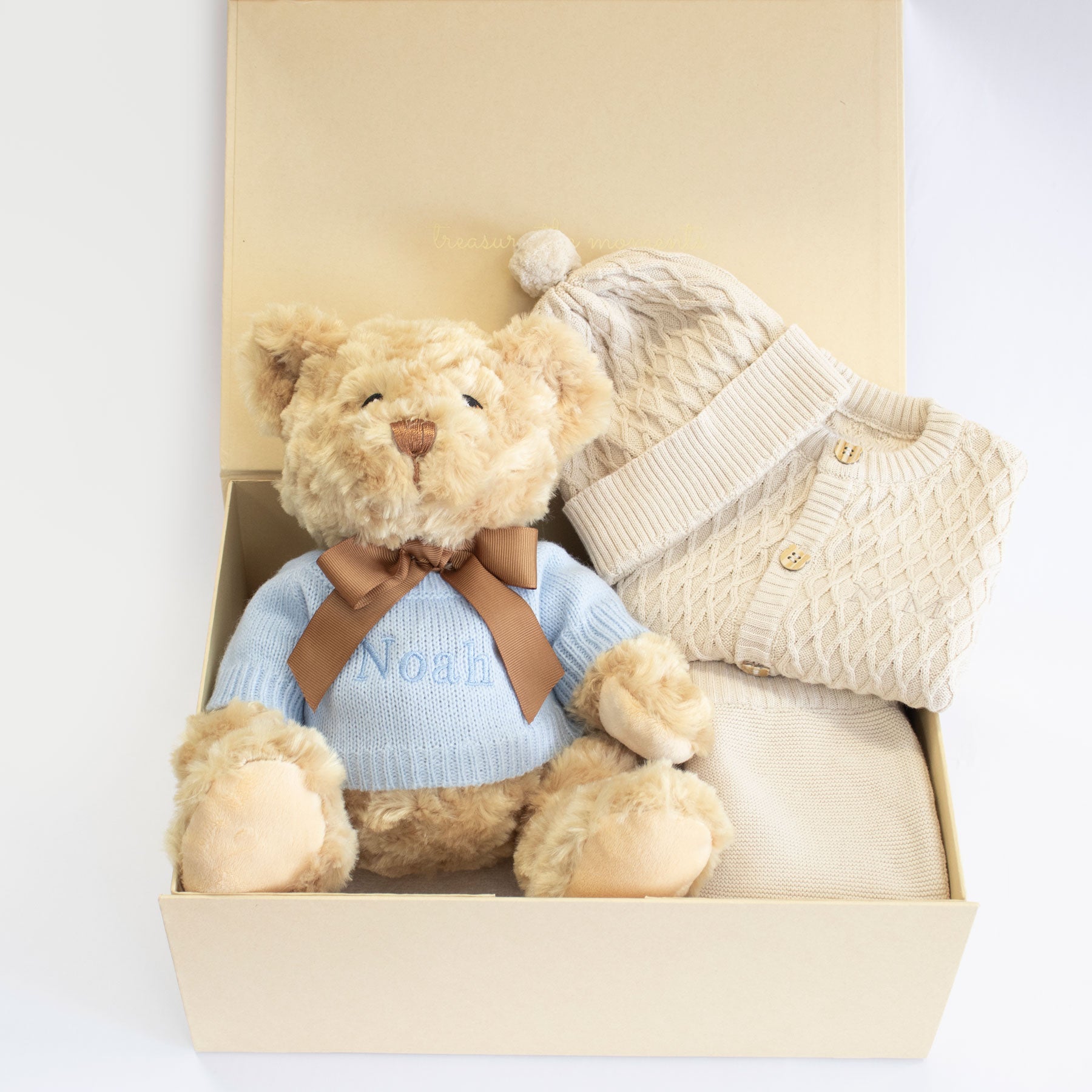 My 1st Outfit & Teddy Personalised Baby Gift Set by The Baby Gifting Co.