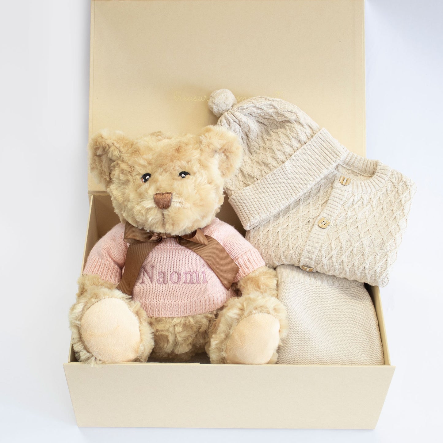 My 1st Outfit & Teddy Personalised Baby Gift Set by The Baby Gifting Co.