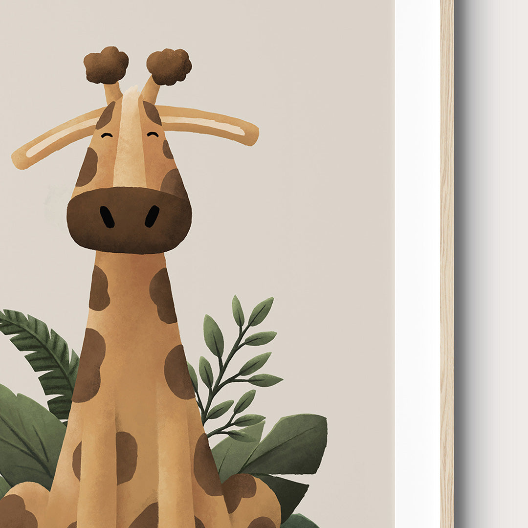 Tigercub Prints Scandi Giraffe Safari Nursery Print (2 Sizes Available)