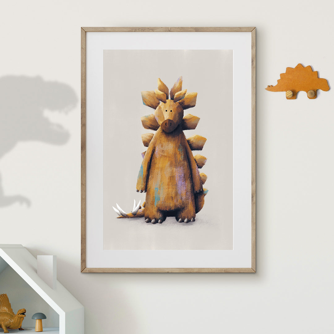 Tigercub Prints Stegosaurus Dinosaur Nursery Print (2 Sizes Available)