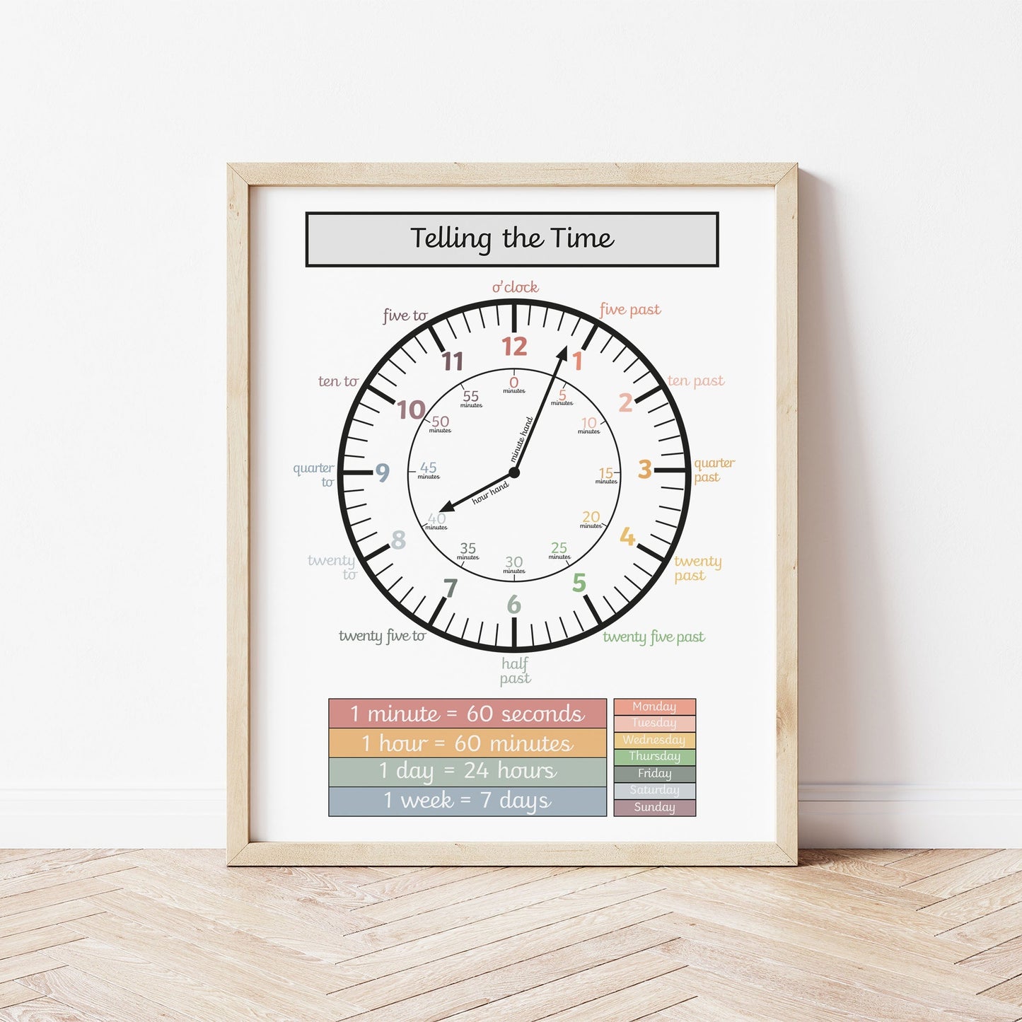 The Little Jones Time Black Print - Muted