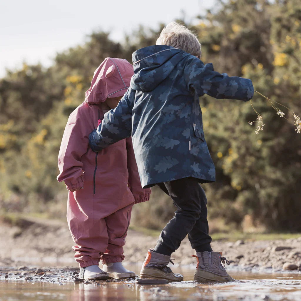 Toastie Kids Pac-A-Mac Waterproof Raincoat - Navy Leaf Camo