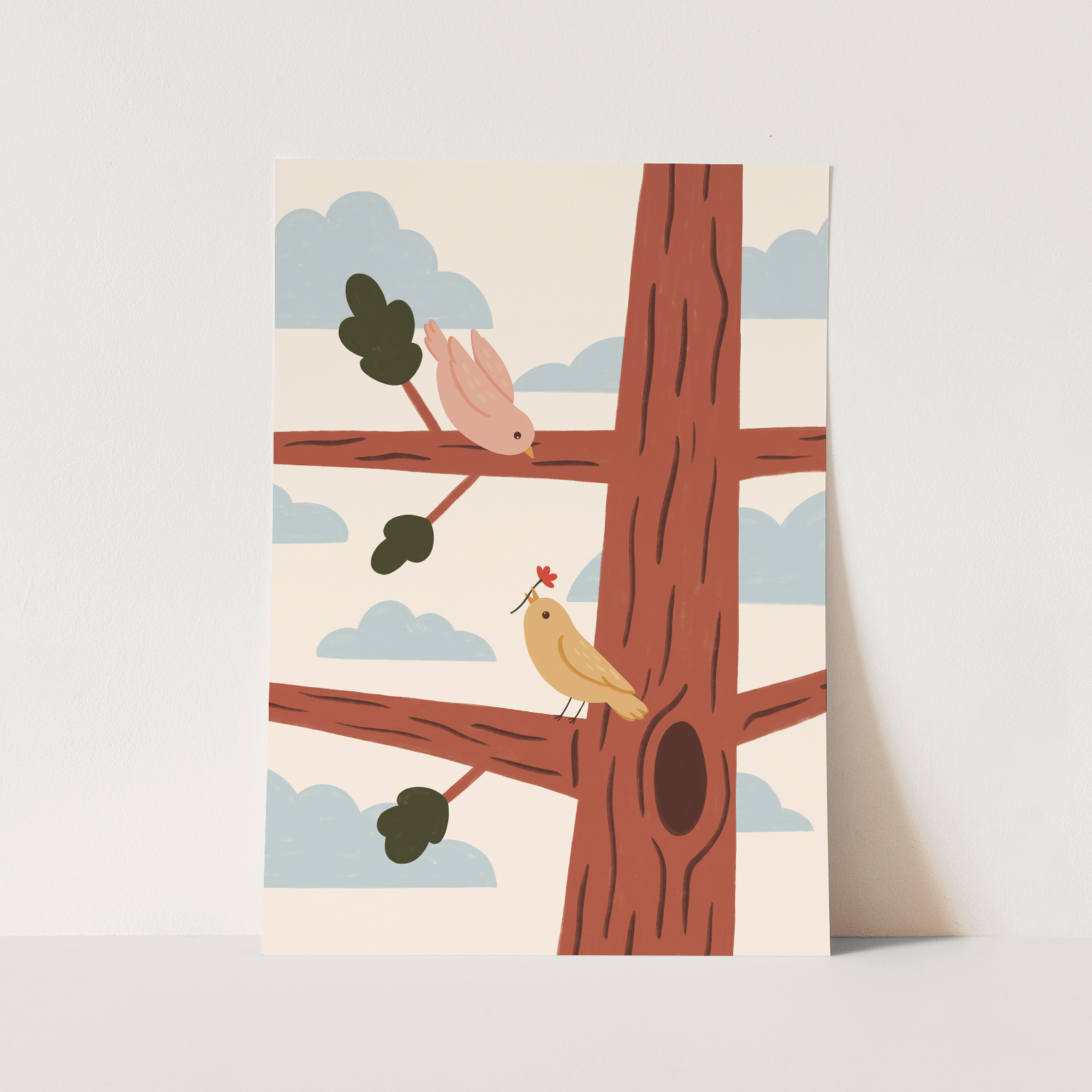 Kid of the Village Two Little Birds Art Print