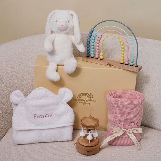 Rainbow Cuddle Set Personalised Baby Gift Set by The Baby Gifting Co.