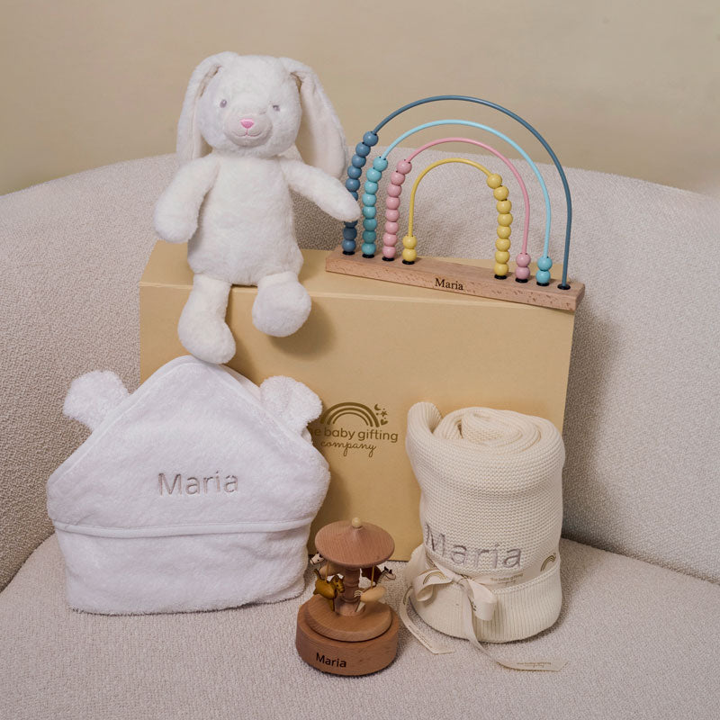 Rainbow Cuddle Set Personalised Baby Gift Set by The Baby Gifting Co.