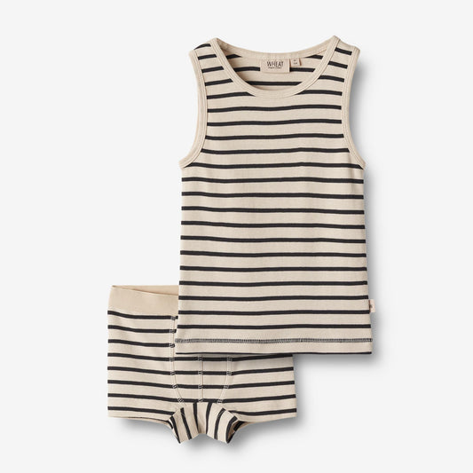 Wheat 'Lui' Children's Underwear Set - Navy Stripe