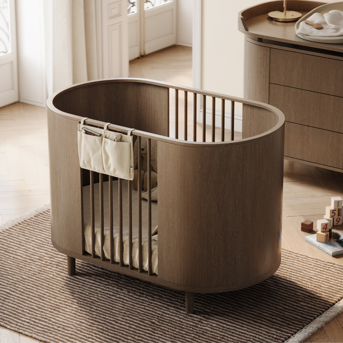 Kas Kopenhagen Kai Baby Cot - Smoked Oak