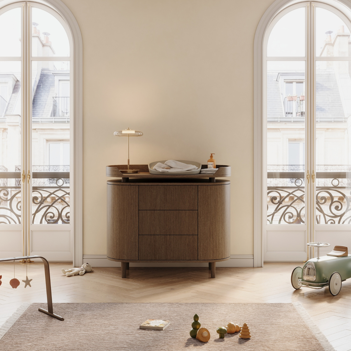 Kas Kopenhagen Kai Dresser & Changing Unit - Smoked Oak