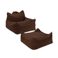 Wigiwama Beanbag Chair & Ottoman Set - Warm Hazel