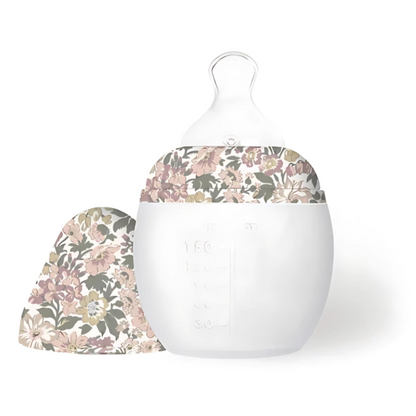 Elhee Silicone Baby Bottle - 150ml - Liberty/Honey Dew Pink