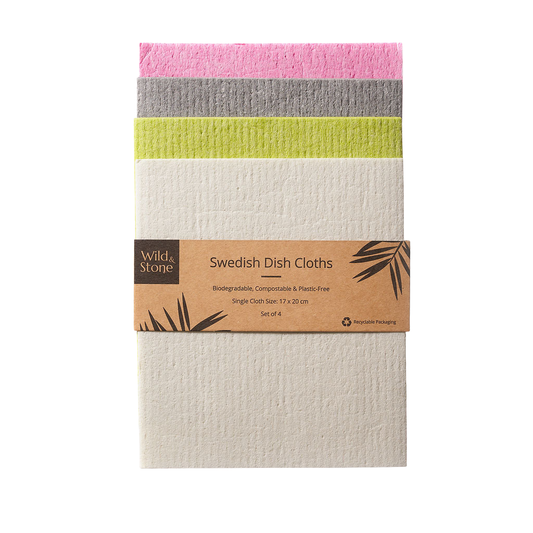 Wild & Stone Compostable Swedish Dish Cloths - Set of 4