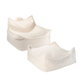 Wigiwama Beanbag Chair & Ottoman Set - Cream