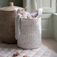Avery Row Large Quilted Storage Basket - Anemone/Pink Check