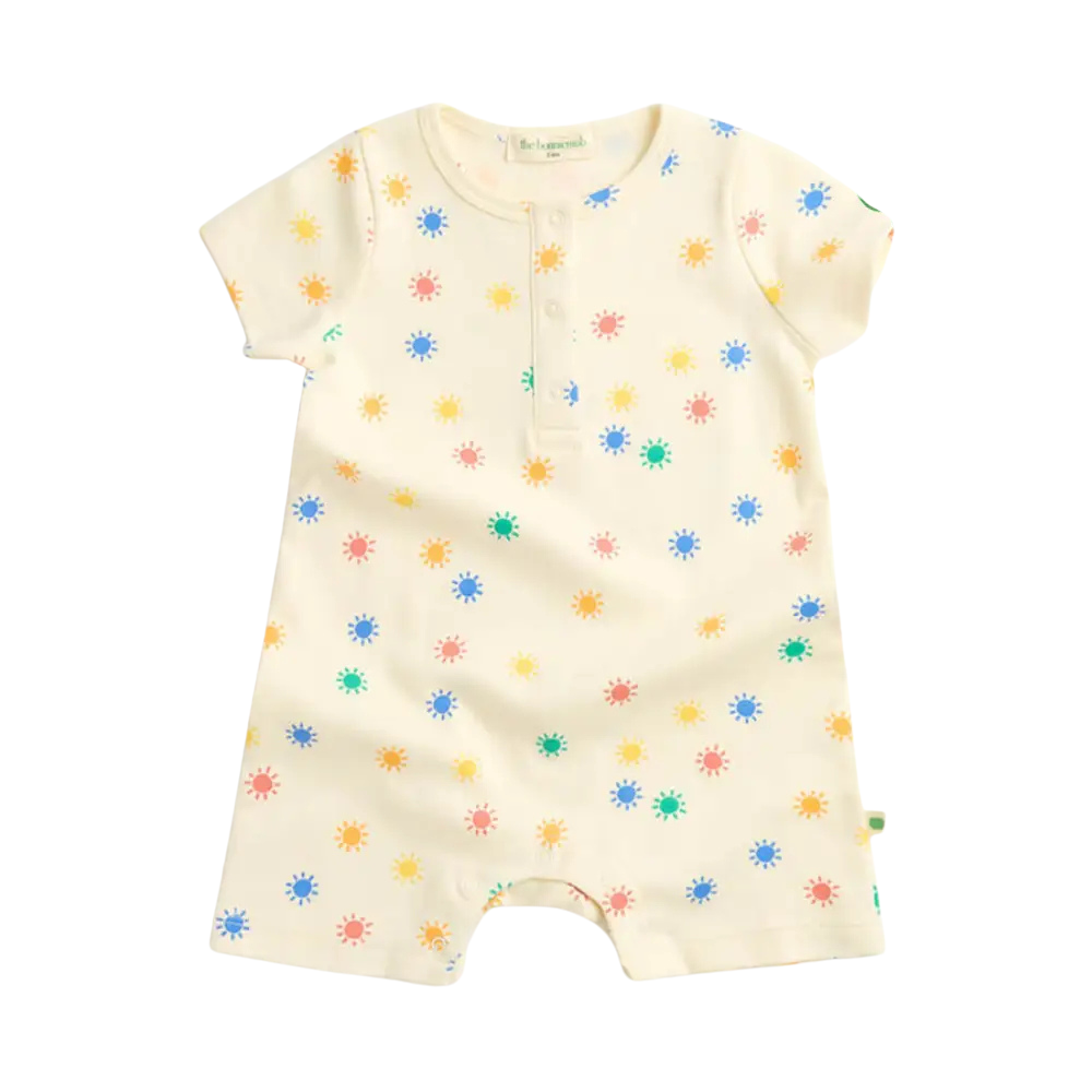 The Bonniemob Dinky Rainbow Sunshine Short Sleeve Playsuit