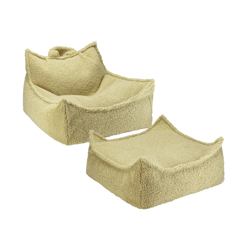 Wigiwama Beanbag Chair & Ottoman Set - Matcha