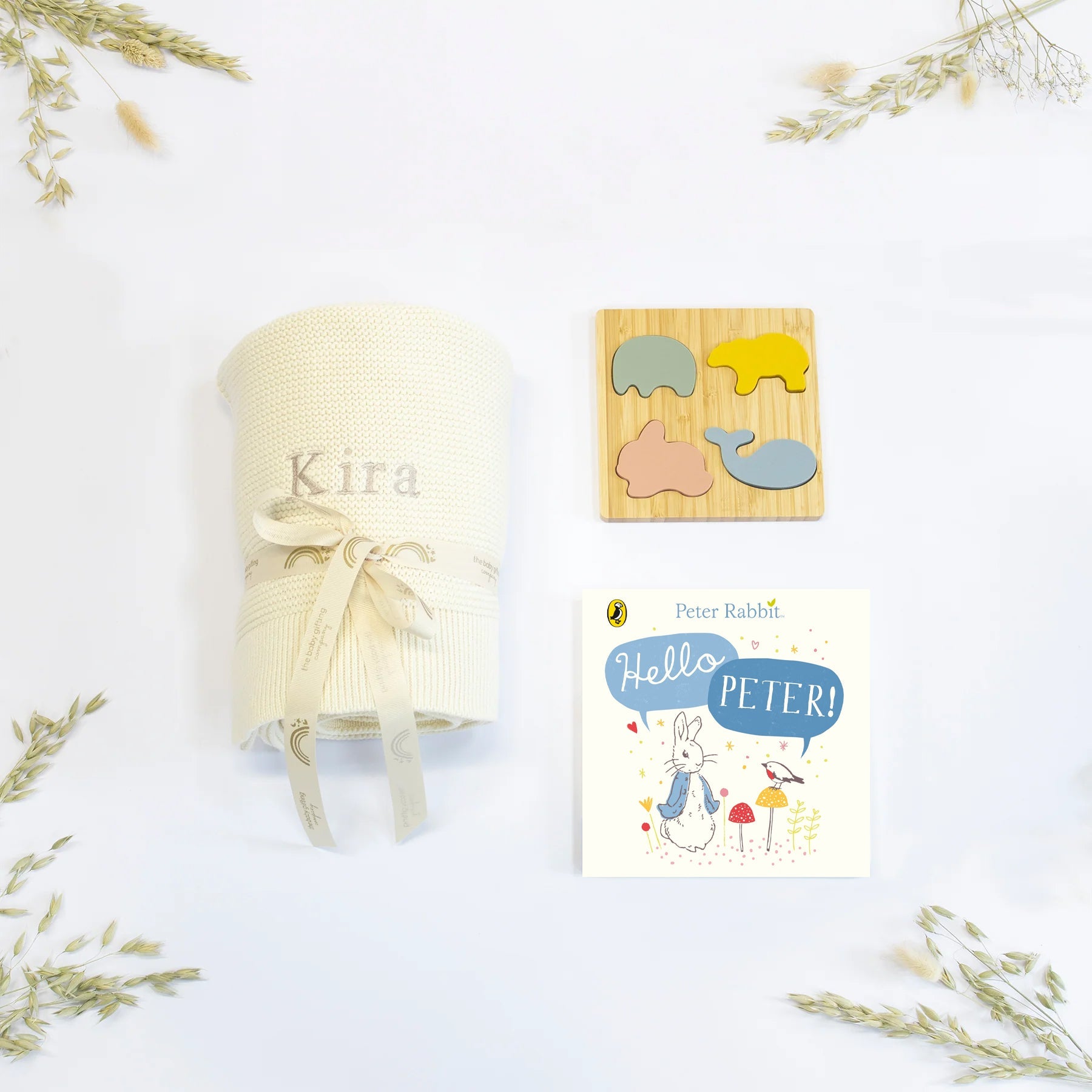 Welcome Baby Play & Read Personalised Baby Gift Set by The Baby Gifting Co.