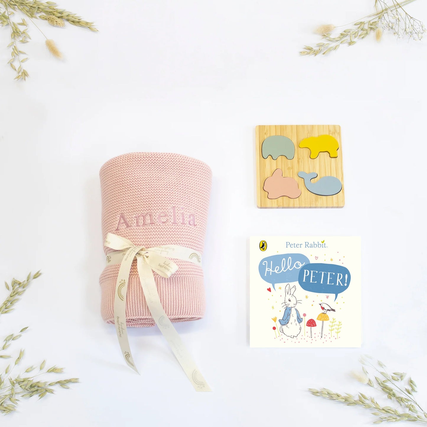 Welcome Baby Play & Read Personalised Baby Gift Set by The Baby Gifting Co.