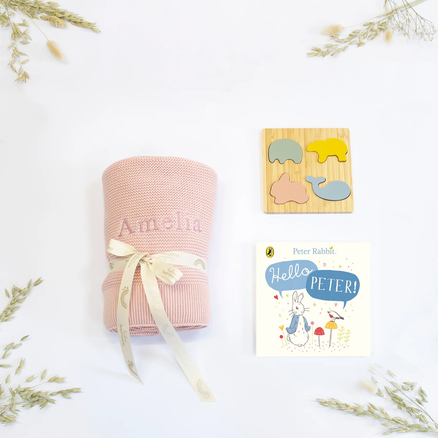 Welcome Baby Play & Read Personalised Baby Gift Set by The Baby Gifting Co.