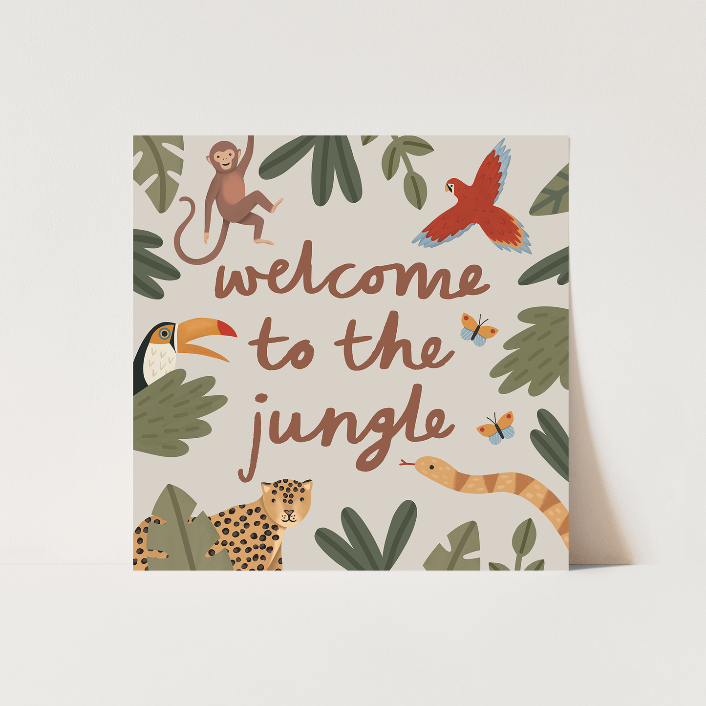 Kid of the Village Welcome to the Jungle Art Print - Stone