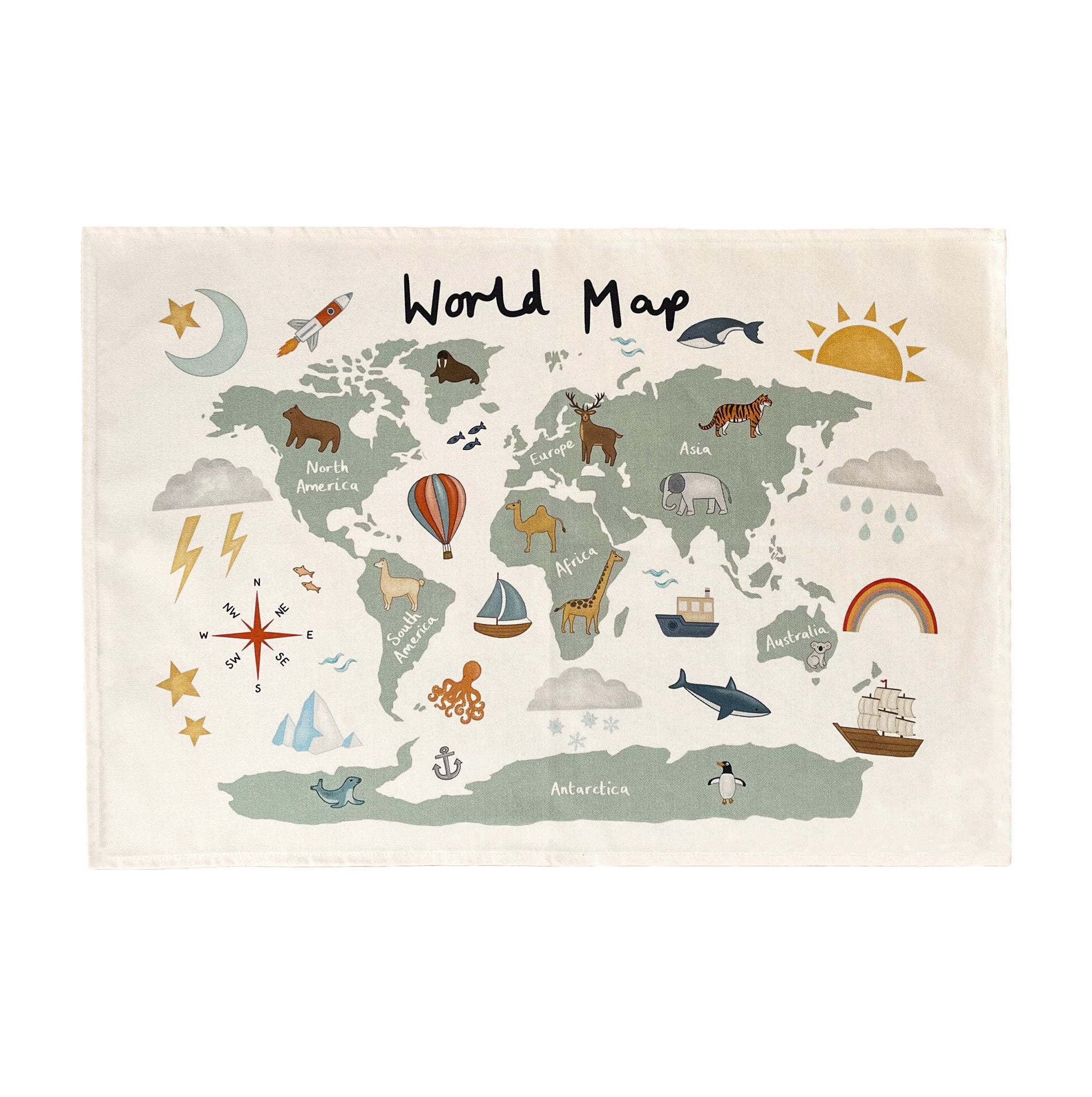 Kid of the Village World Map Wall Hanging - Small