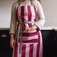 Avery Row Kitchen Apron - Bold Stripe Burgundy