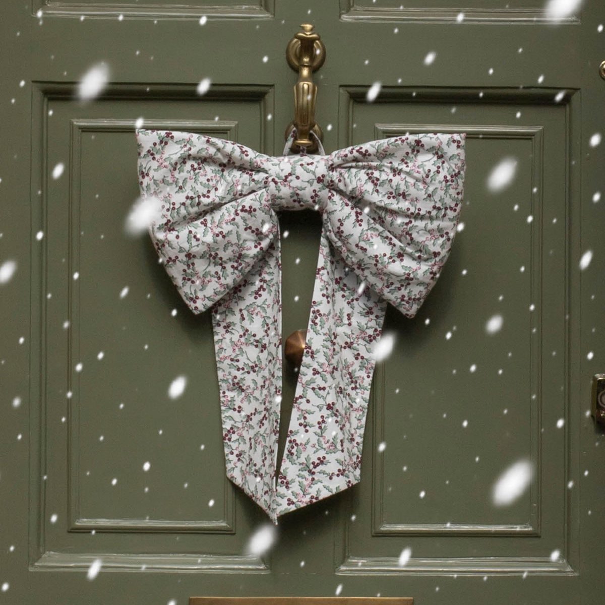 Avery Row Christmas Hanging Bow - Berry Vines