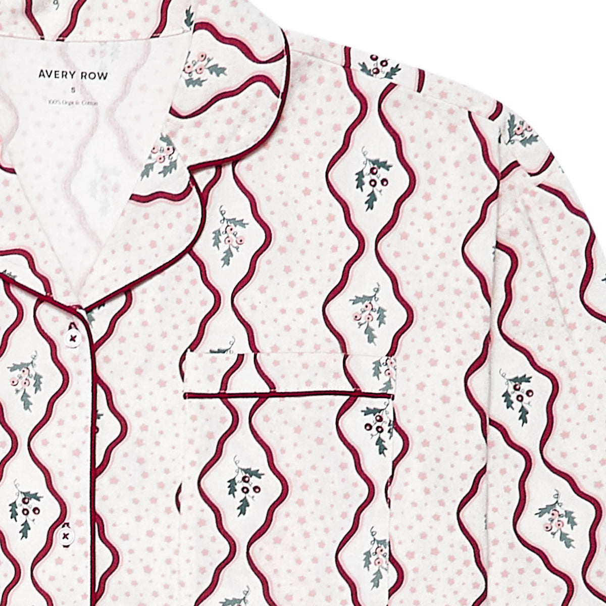 Avery Row Women's Flannel Pyjamas - Berry Ribbons
