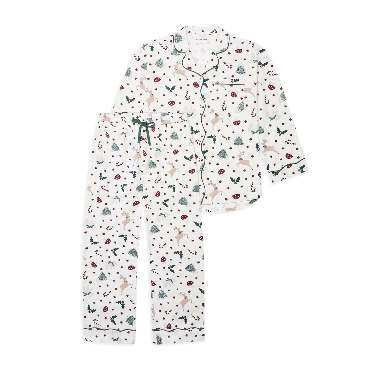 Avery Row Women's Flannel Pyjamas - Christmas Carousel