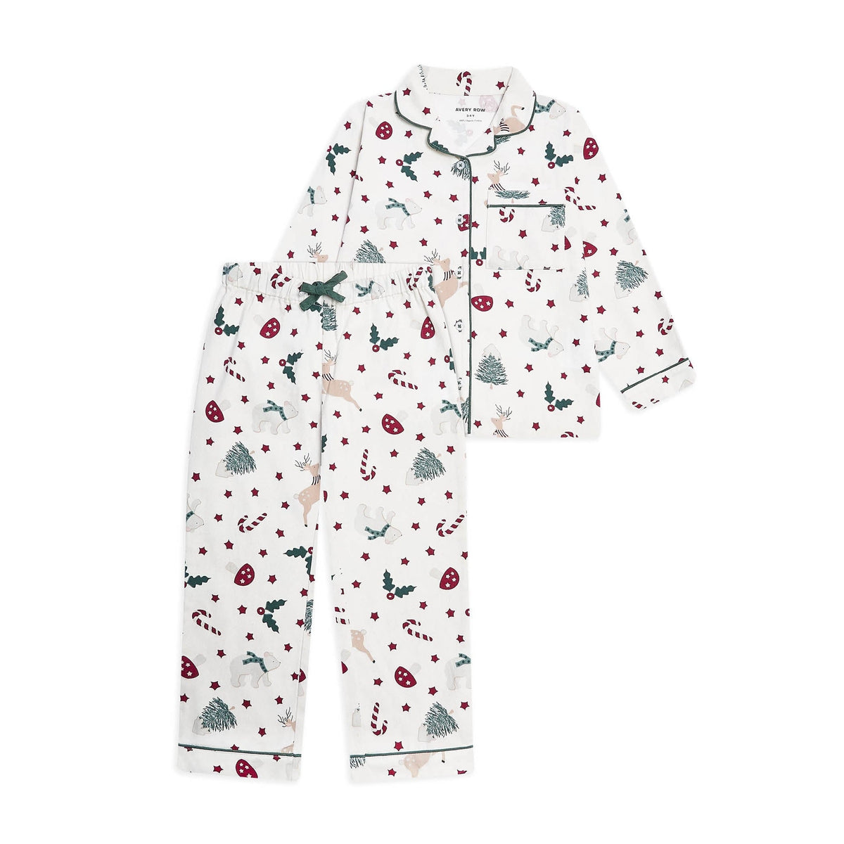Avery Row Children's Flannel Pyjamas -  Christmas Carousel