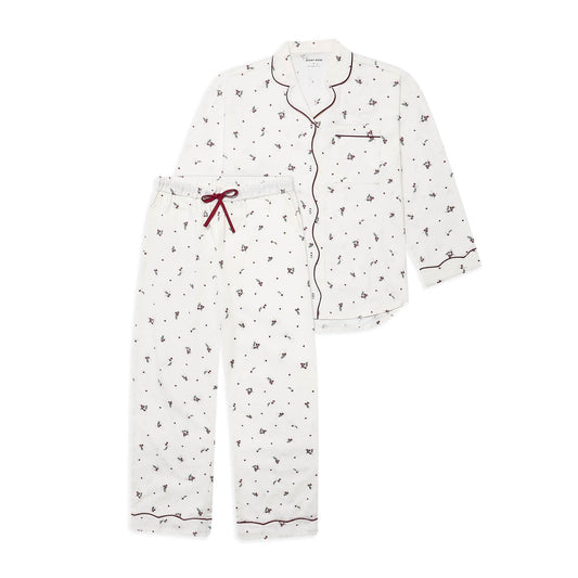 Avery Row Women's Flannel Pyjamas - Holly Scatter