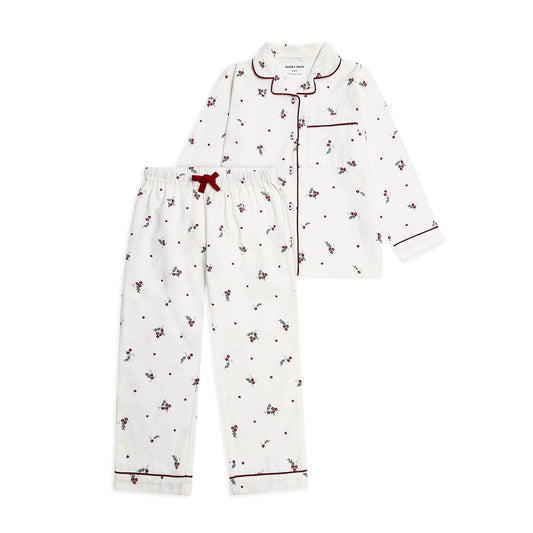 Avery Row Children's Flannel Pyjamas - Holly Scatter