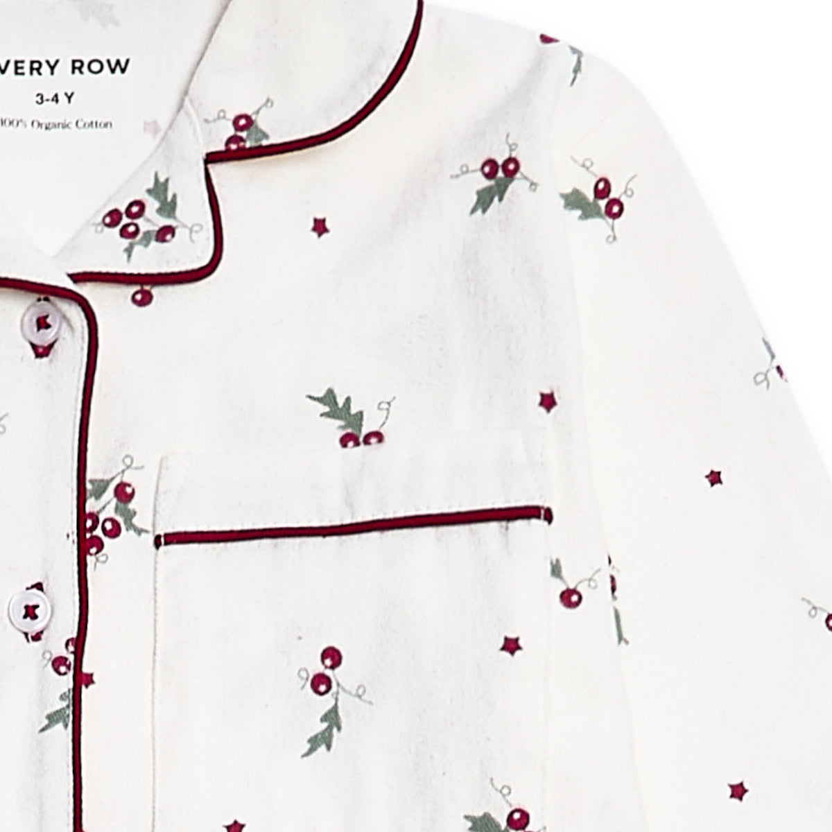 Avery Row Children's Flannel Pyjamas - Holly Scatter