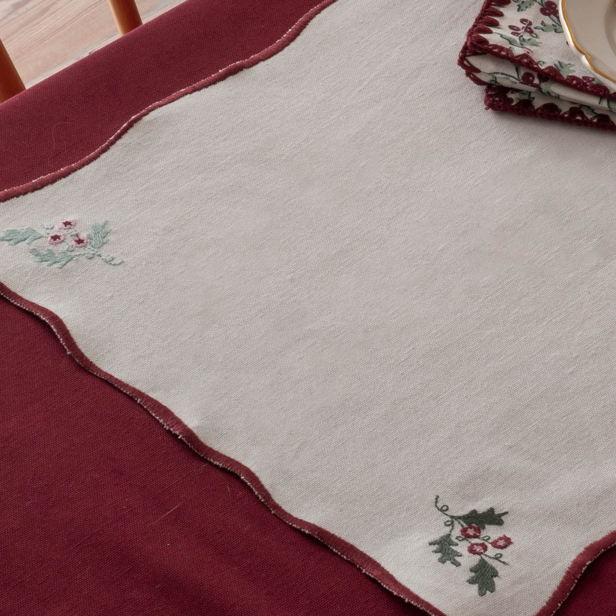Avery Row Cotton Place Mats, Set of 2 - Berry Ribbons