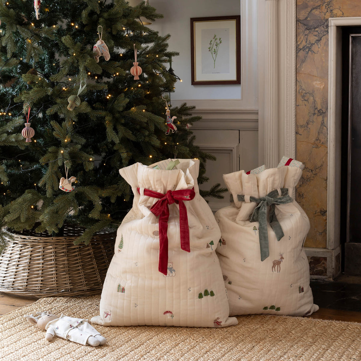 Avery Row Christmas Present Sack - Reindeer