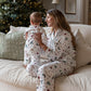 Avery Row Baby Flannel Sleepsuit - Christmas Carousel